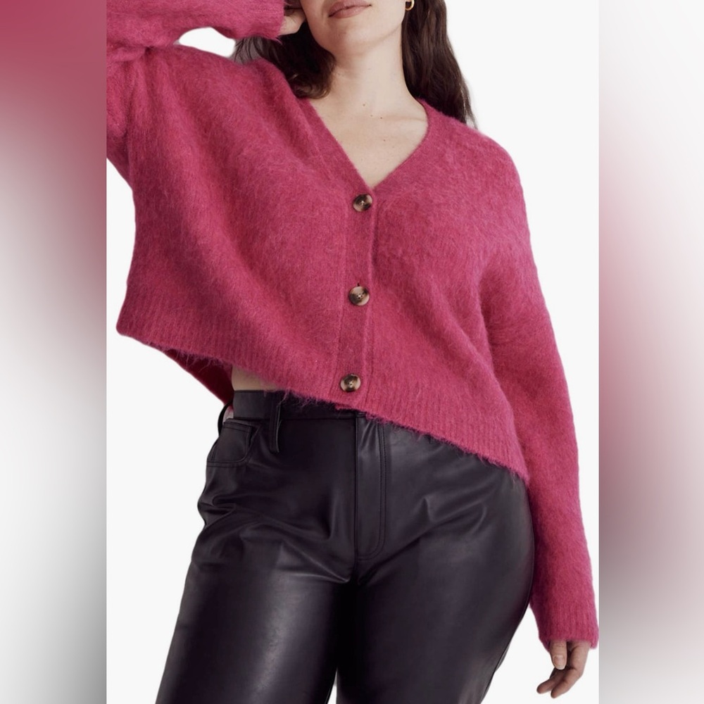 Madewell Brushed Crop Cardigan Sweater